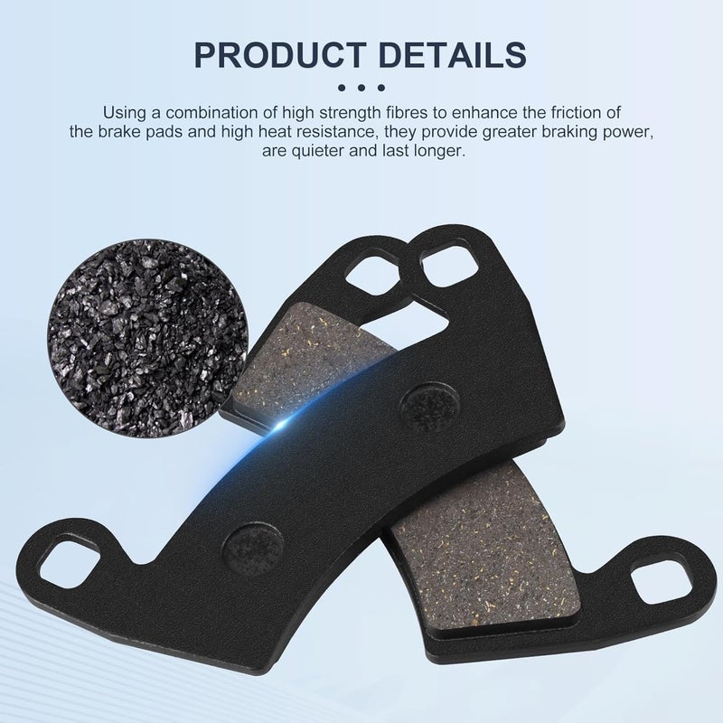 Oceanair Front and Rear Brake Pads for Polaris RZR XP 1000 EPS 2014-2022 RZR 1000 XP 4 2014-2021 Except Premium Edition Ranger 570 700 800 Crew Brake Pads - Image 5